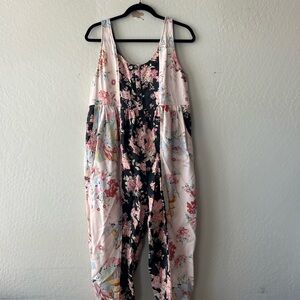 Free People Mix Print Floral Jumpsuit